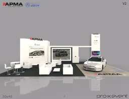 30x40 Island booth design by Pro-X Exhibits